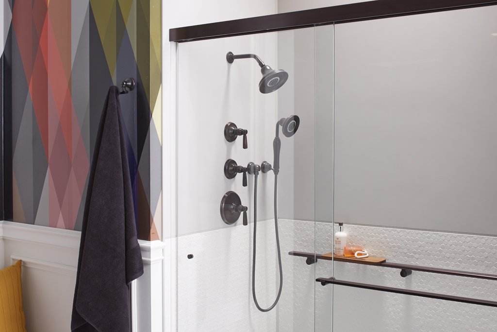 KOHLER K-T10596-4-2BZ Bancroft Trim Kit with Metal Lever Handle for Volume Control Valve - Oil-Rubbed Bronze Finish (Valve Sold Separately) - Perfect for Bathroom Faucet Upgrades and Shower Valve Replacements