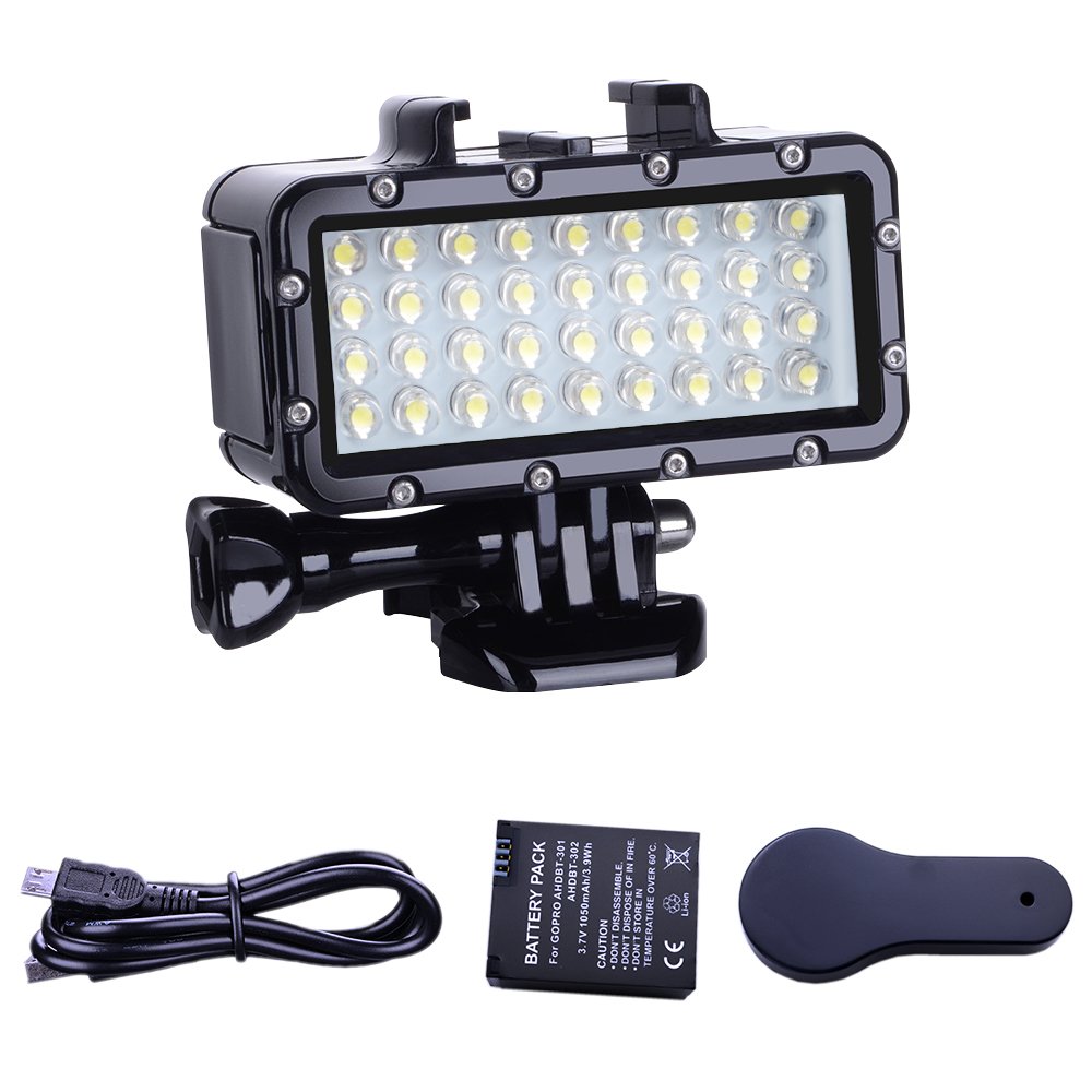 Suptig Professional Diving Light - 10000 Lumens High Power Dimmable LED Underwater Light with 147ft Waterproof Depth for Scuba Diving, Snorkeling & Underwater Photography - Compatible with GoPro Hero 13/12/11/10/9/8/7/6/5/5S/4/3+ & Action Cameras - Perfect for Night Dives, Cave Exploration & Marine Videography