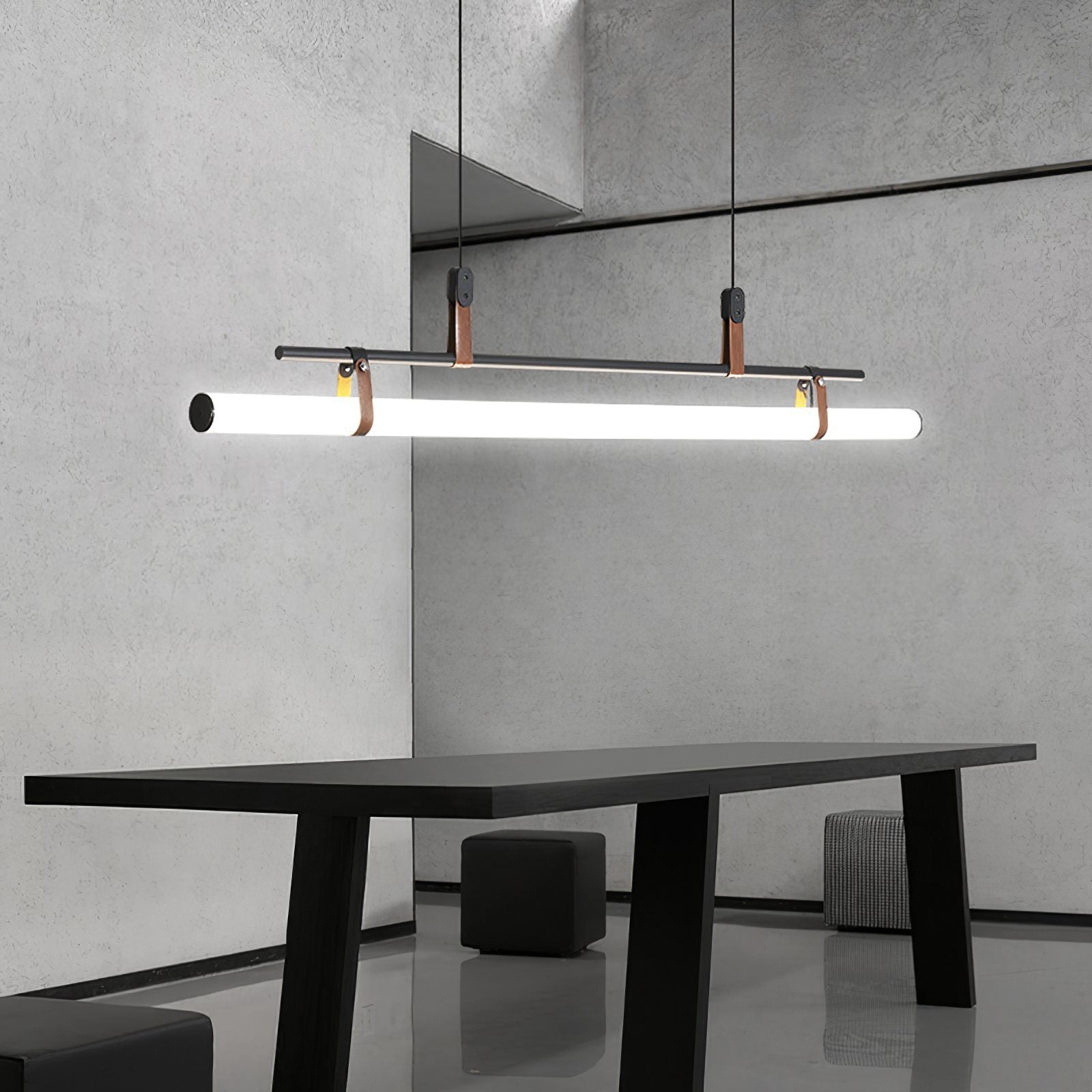 Modern Eden Linear Pendant Light - Sleek Minimalist Hanging Fixture for Kitchen Island, Dining Room & Bedroom Lighting - Adjustable LED Chandelier for Contemporary Home Decor