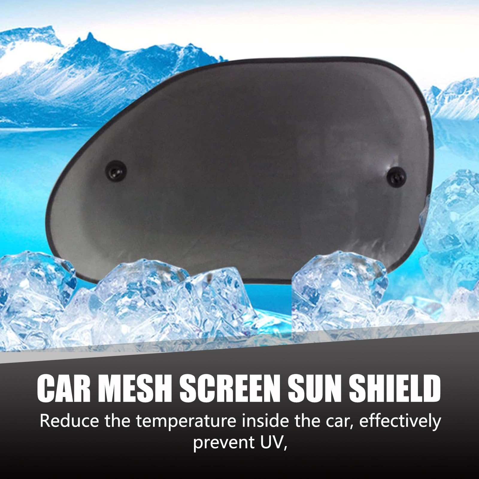 2 Pack Universal Car Side Window Sun Shades - Black UV Protection Cooling Covers for Most Cars, Trucks & Vans | Heat Reduction & Privacy Protection for Parking & Road Trips