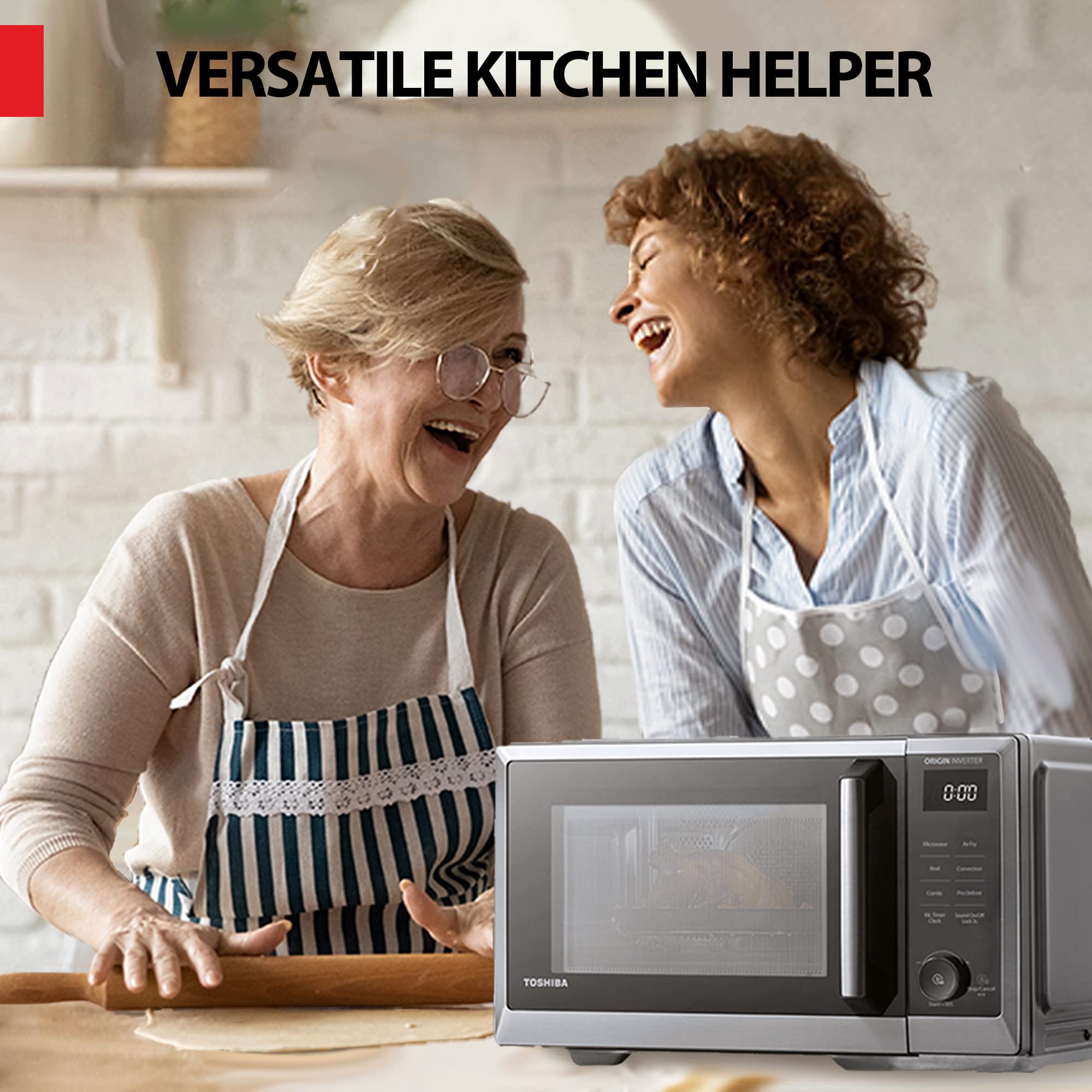 TOSHIBA MASTER Series 6-in-1 Countertop Microwave Oven with Air Fryer - Convection, Broil, Speedy Combi & Even Defrost | 11.3