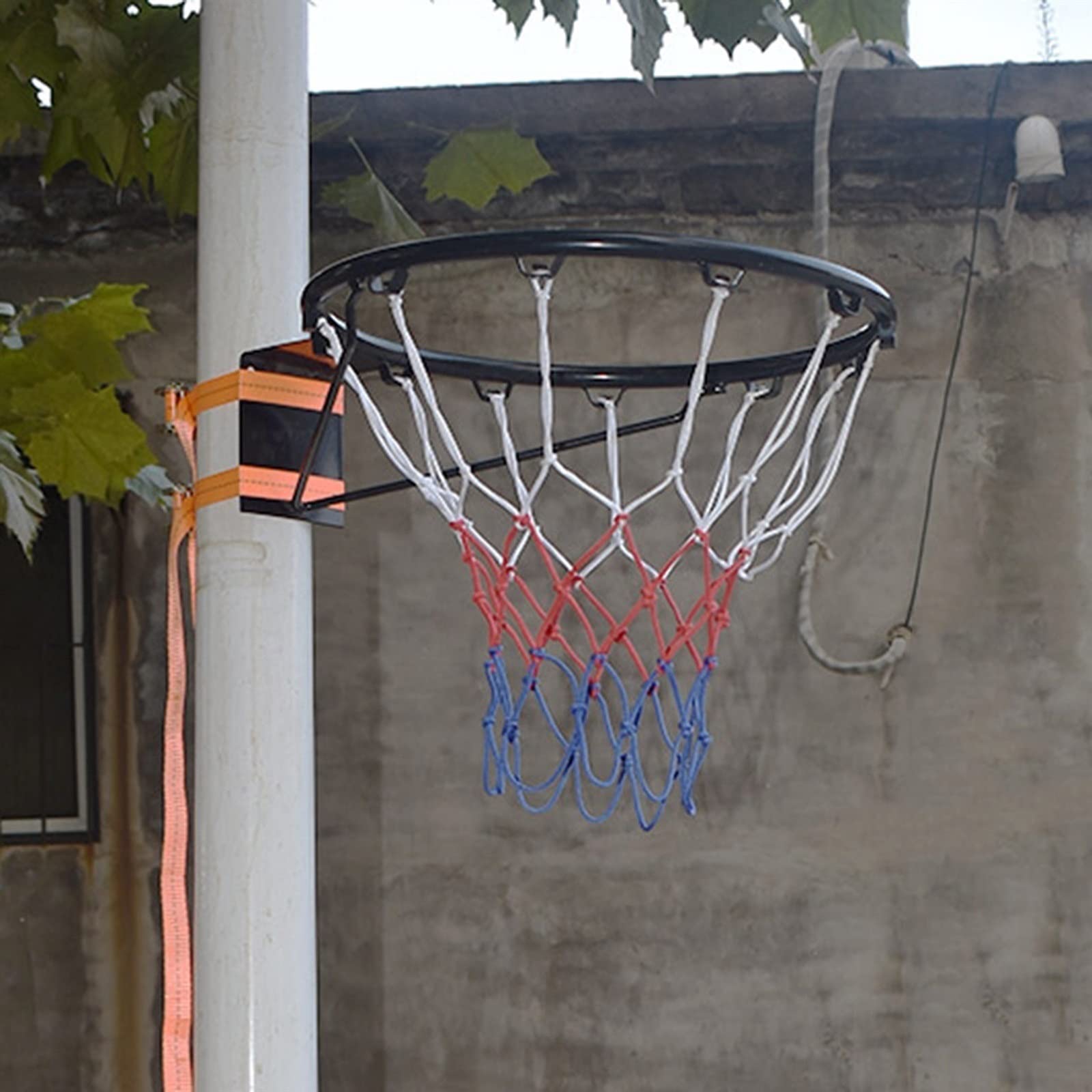 **ZJMAMA 35/45cm Portable Basketball Hoop - Rustproof Wall Mounted Basketball Goal for Indoor & Outdoor Use - Perfect for Kids, Teens, and Adults - Great for Driveway, Backyard, or Gym Play**