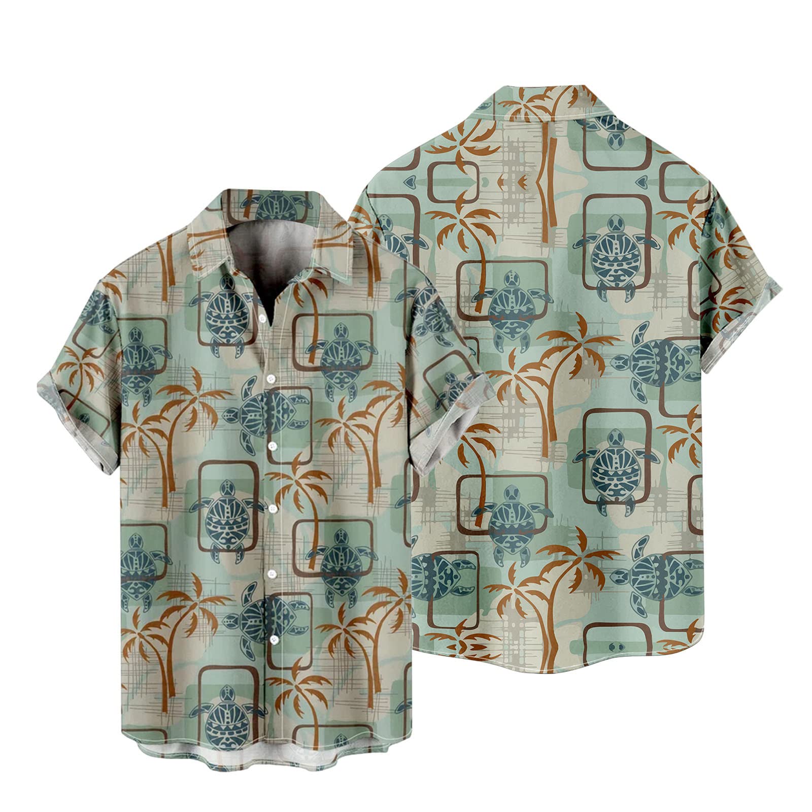 Men's Hawaiian Shirt Short Sleeve Floral Print Casual Beach Shirt - Lightweight Breathable Vacation Shirt with Pocket for Summer, Pool Party & Tropical Getaways