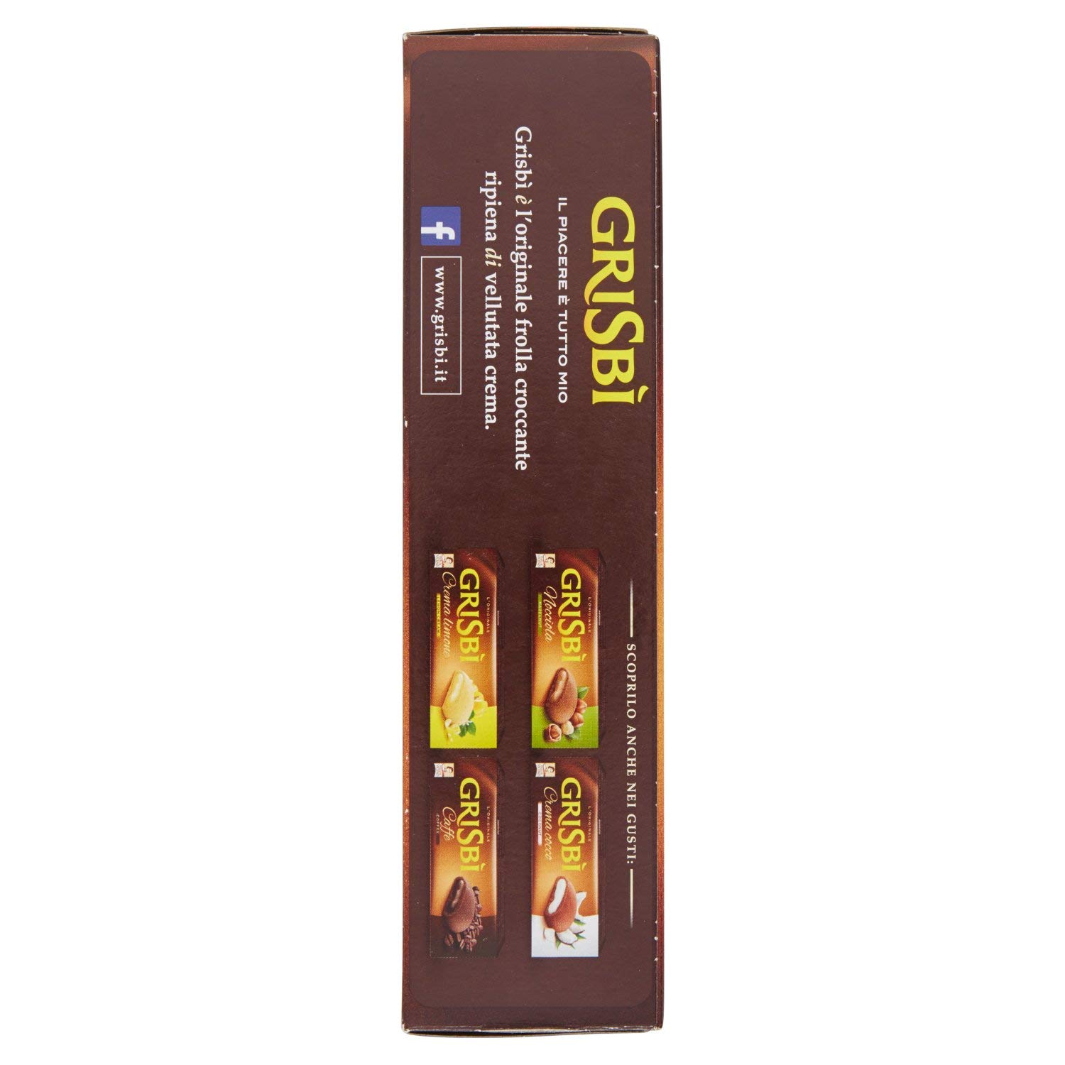 Grisbi Double Chocolate Biscuits 150g - Crunchy Italian Cookies by Vicenzi - Perfect for Coffee, Tea, and Snacking at Home or Office