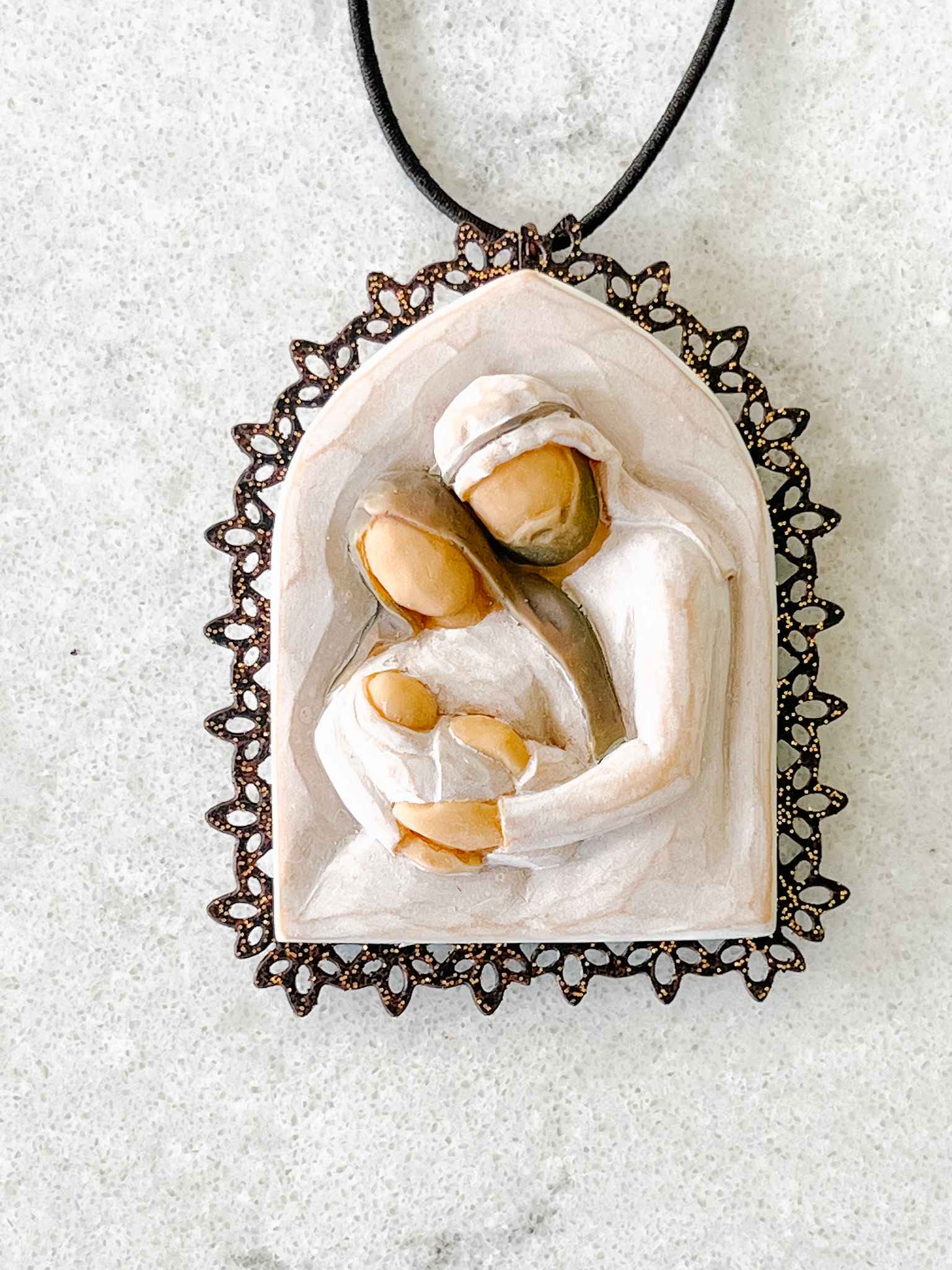 Holy Family Christmas Ornament - Handcrafted Religious Decor for Tree, Home & Holiday Celebrations