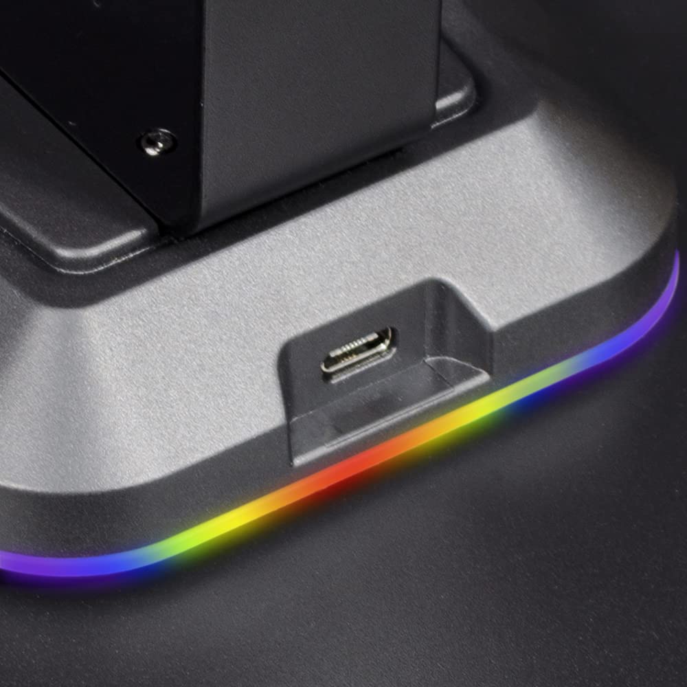 Atlas RGB Gaming Headset Stand with 2 USB Ports, Anti-Slip Base & 7 Color LED Modes - Perfect for PC, PS5, Xbox Setup & Streamer Battlestation