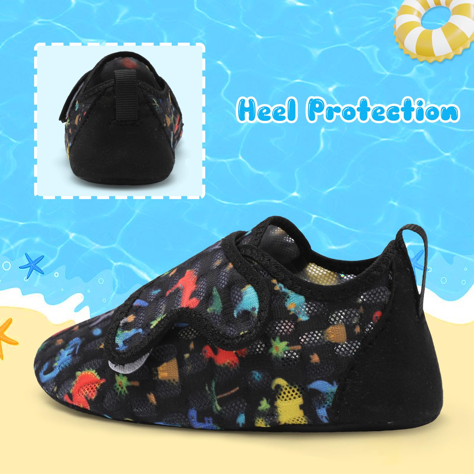 XIHALOOK Toddler Water Shoes for Boys & Girls - Quick Dry Barefoot Aqua Socks for Beach, Swim, Pool, and Outdoor Adventures