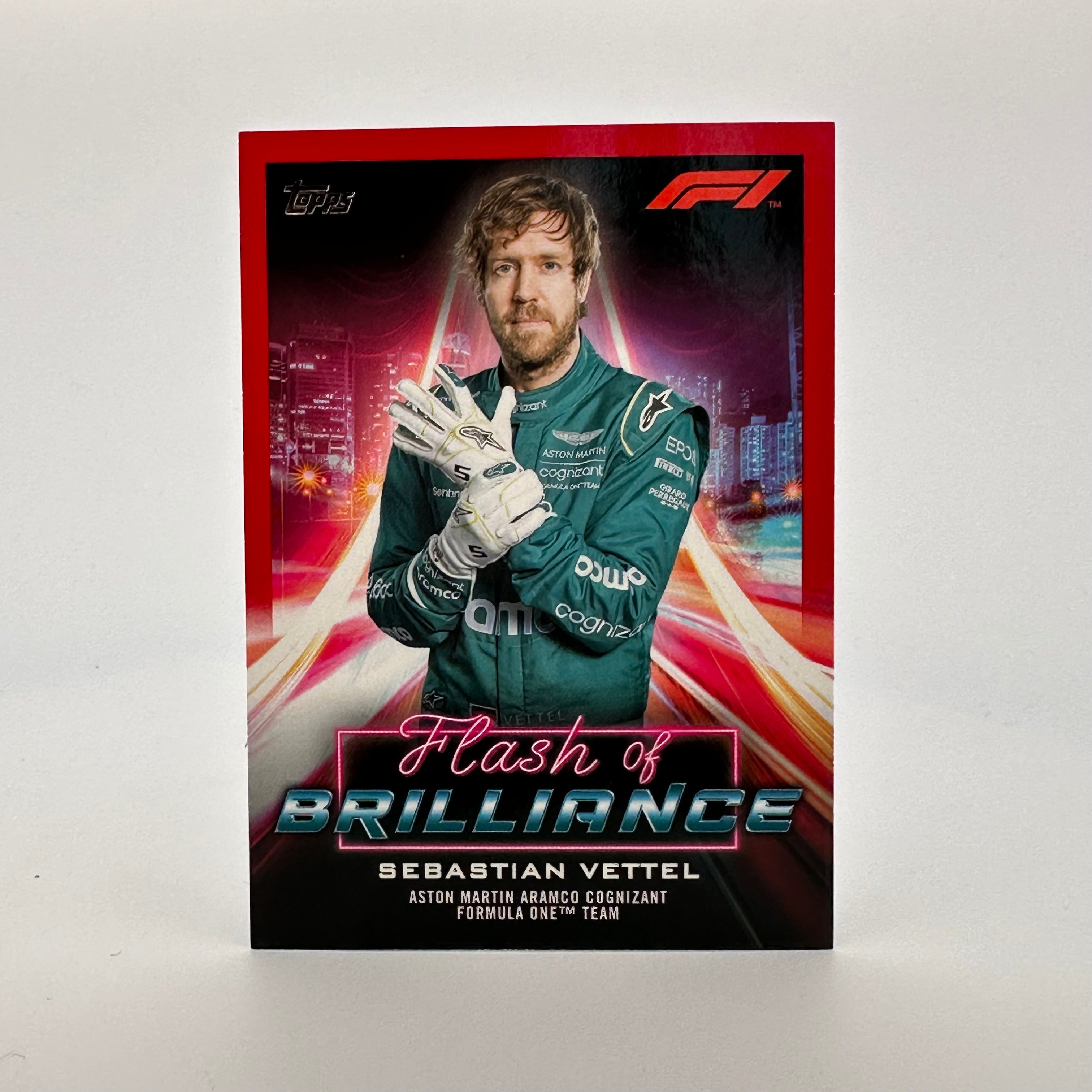 Sebastian Vettel 2022 Formula 1 Flash Of Brilliance 3/5 Red #FOBSB - Collectible Racing Memorabilia for F1 Fans & Sports Enthusiasts