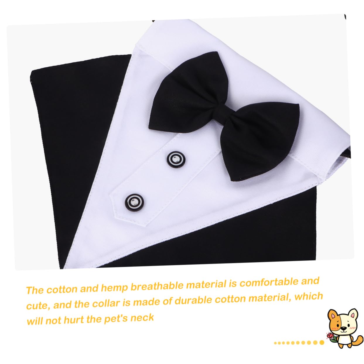 BESPORTBLE Fashionable Dog Bow Tie Collar with Triangle Scarf - Adjustable Pet Neck Accessory for Small Medium Large Dogs - Perfect for Parties, Weddings & Daily Walks