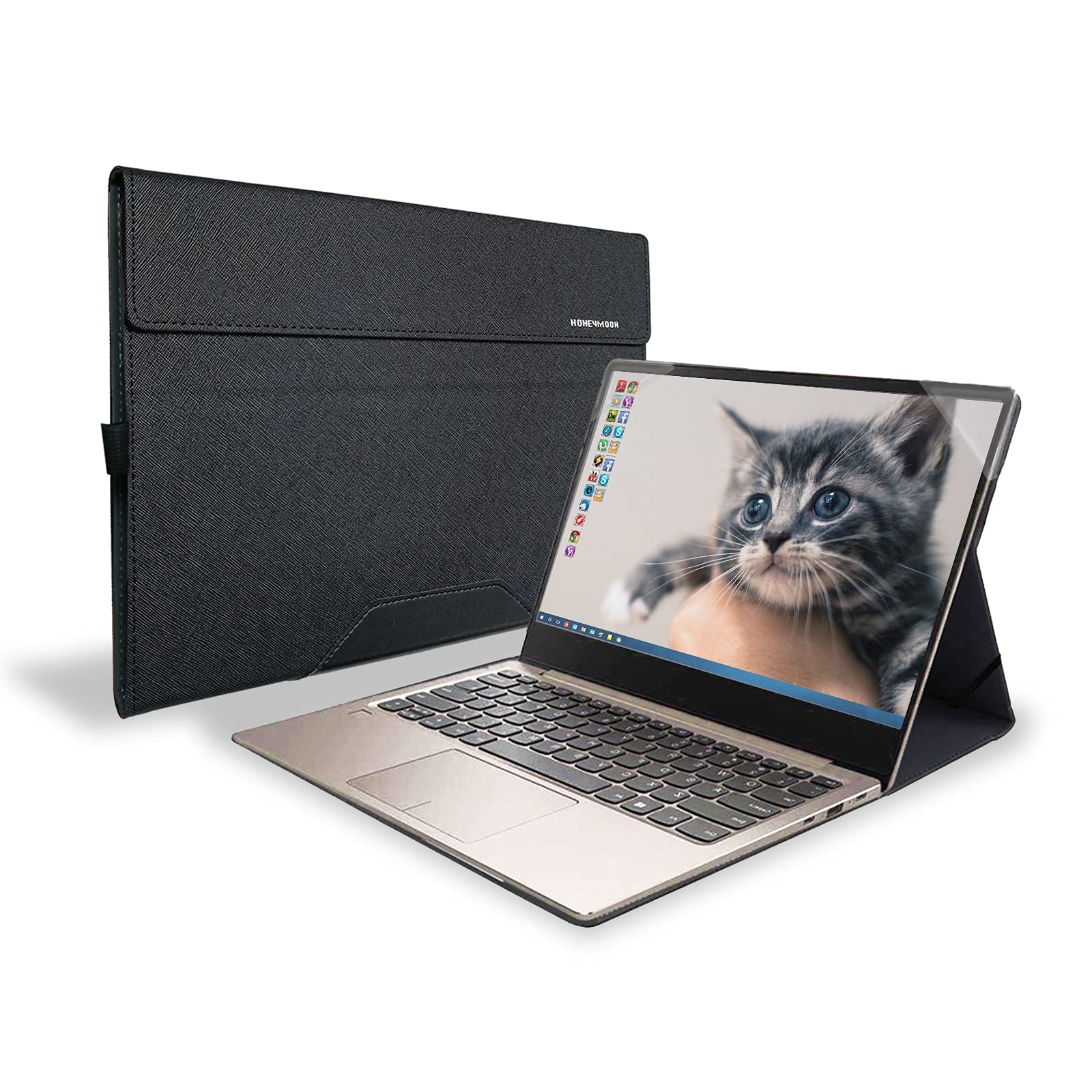 Premium PU Leather Folio Stand Case for HP Spectre x360 14t-ea000 13.5