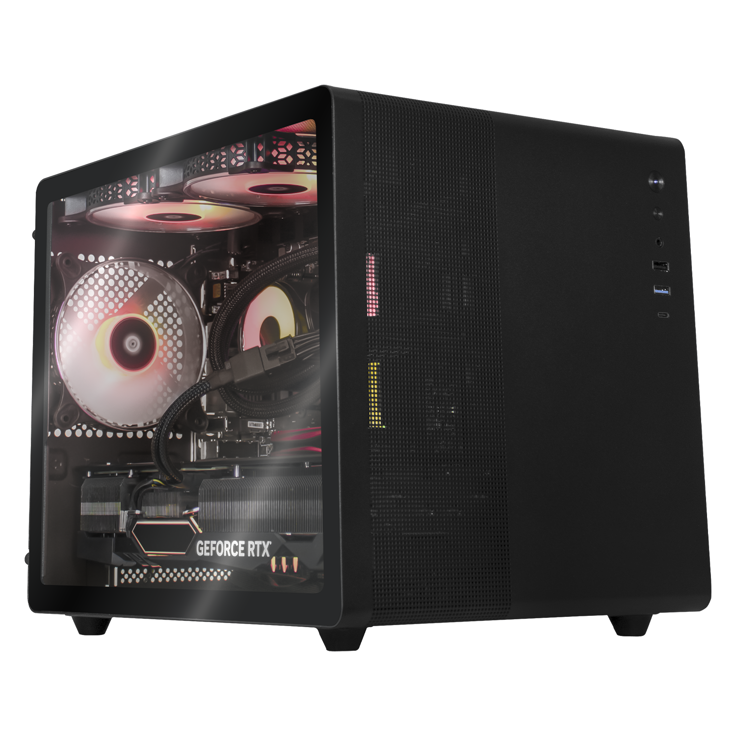 Xtreme PC Gaming Desktop - NVIDIA GeForce RTX 4070 Ti, AMD Ryzen 9 5900X, 32GB RAM, 2TB SSD, Liquid Cooling, Mini-ITX Black Case - Perfect for 4K Gaming, Streaming & Content Creation
