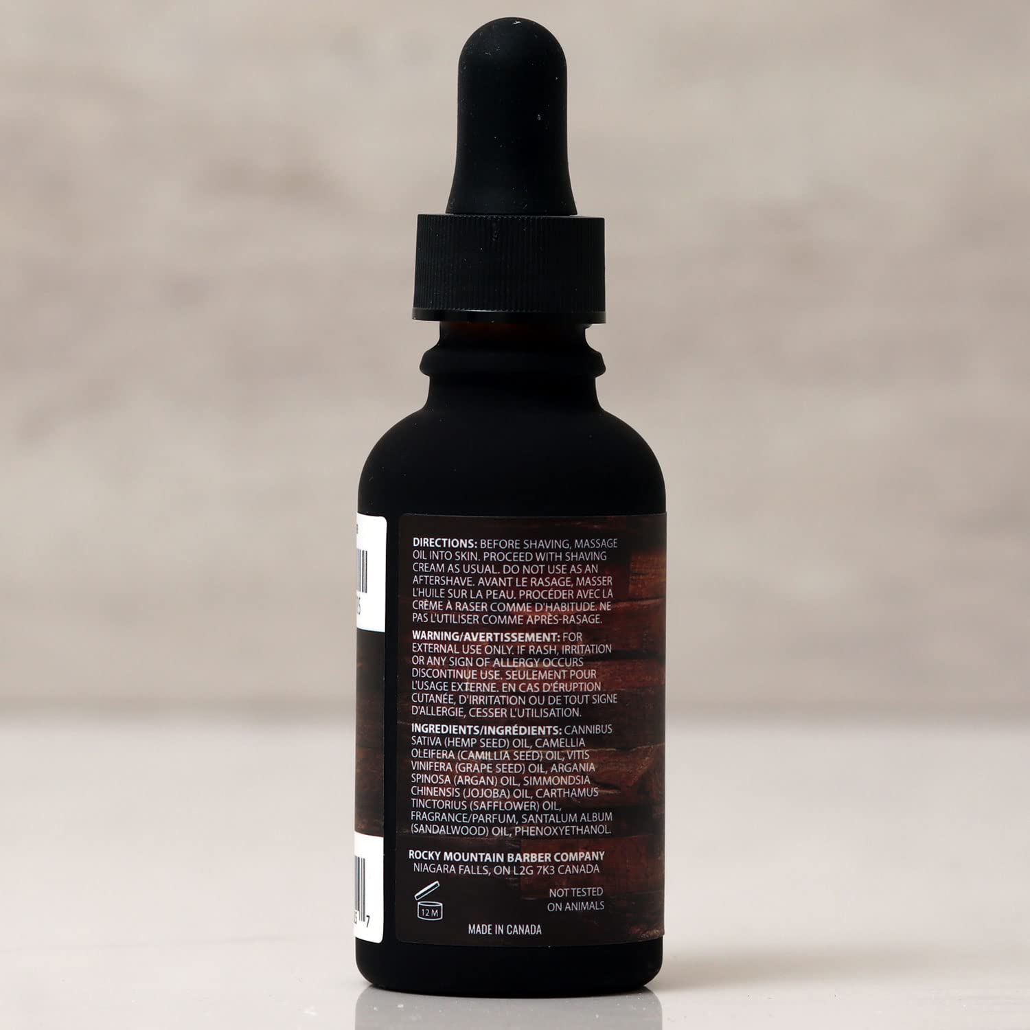 Rocky Mountain Barber Pre-Shave Oil with Sandalwood, Jojoba & Argan Oil - 7 Oil Blend for Smooth Shaving - 1 fl oz - Perfect for Men's Wet Shaving & Beard Care Routine