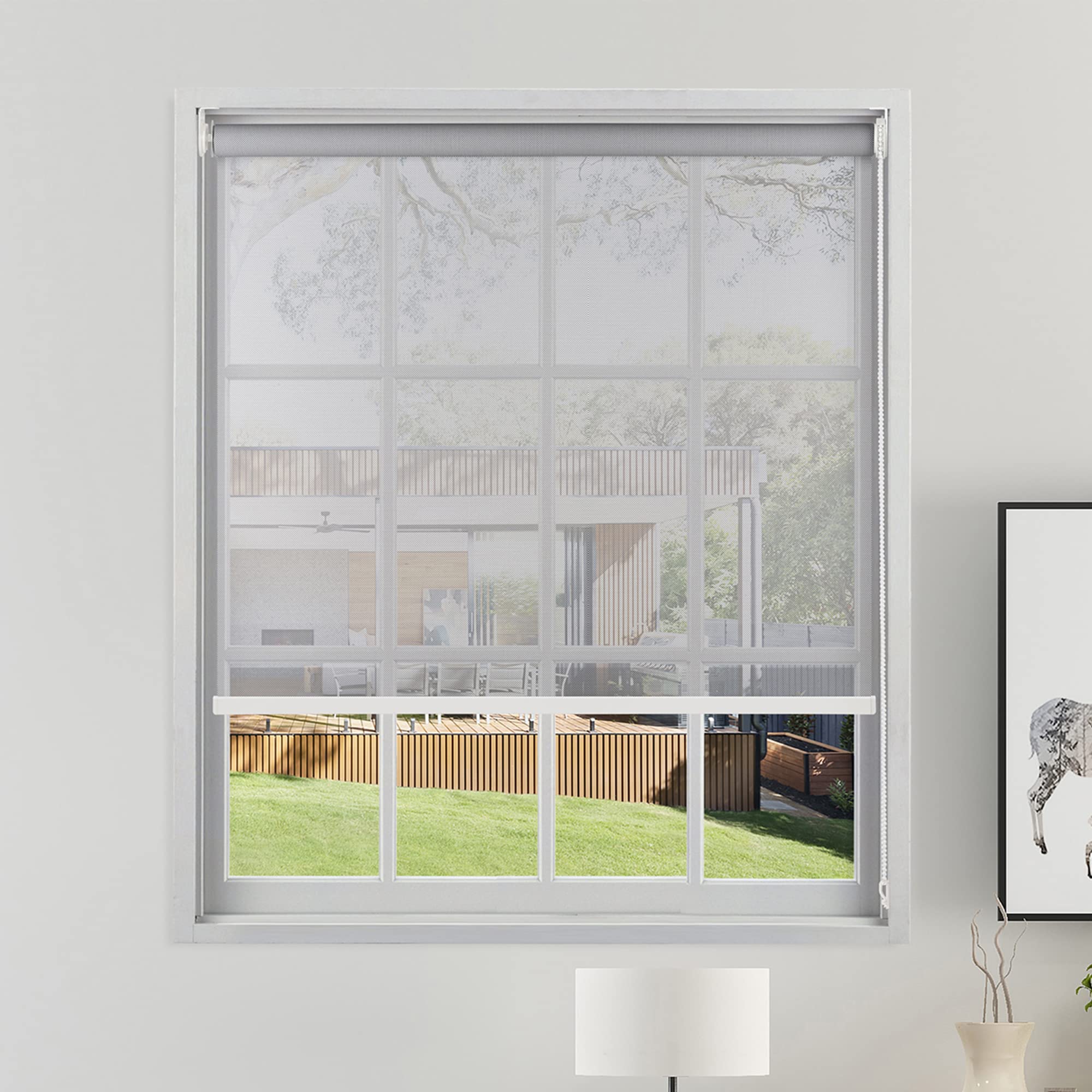Sulugood Light Filtering Roller Blinds for Windows - UV Protection Fabric Solar Shades, Easy Installation (38