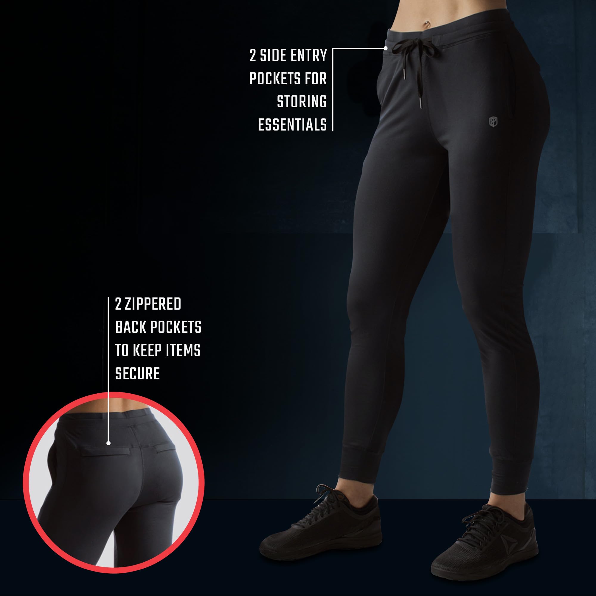 Women's Primitive Rest Day Athleisure Joggers with Pockets - Comfortable Lounge Pants for Yoga, Running & Casual Wear