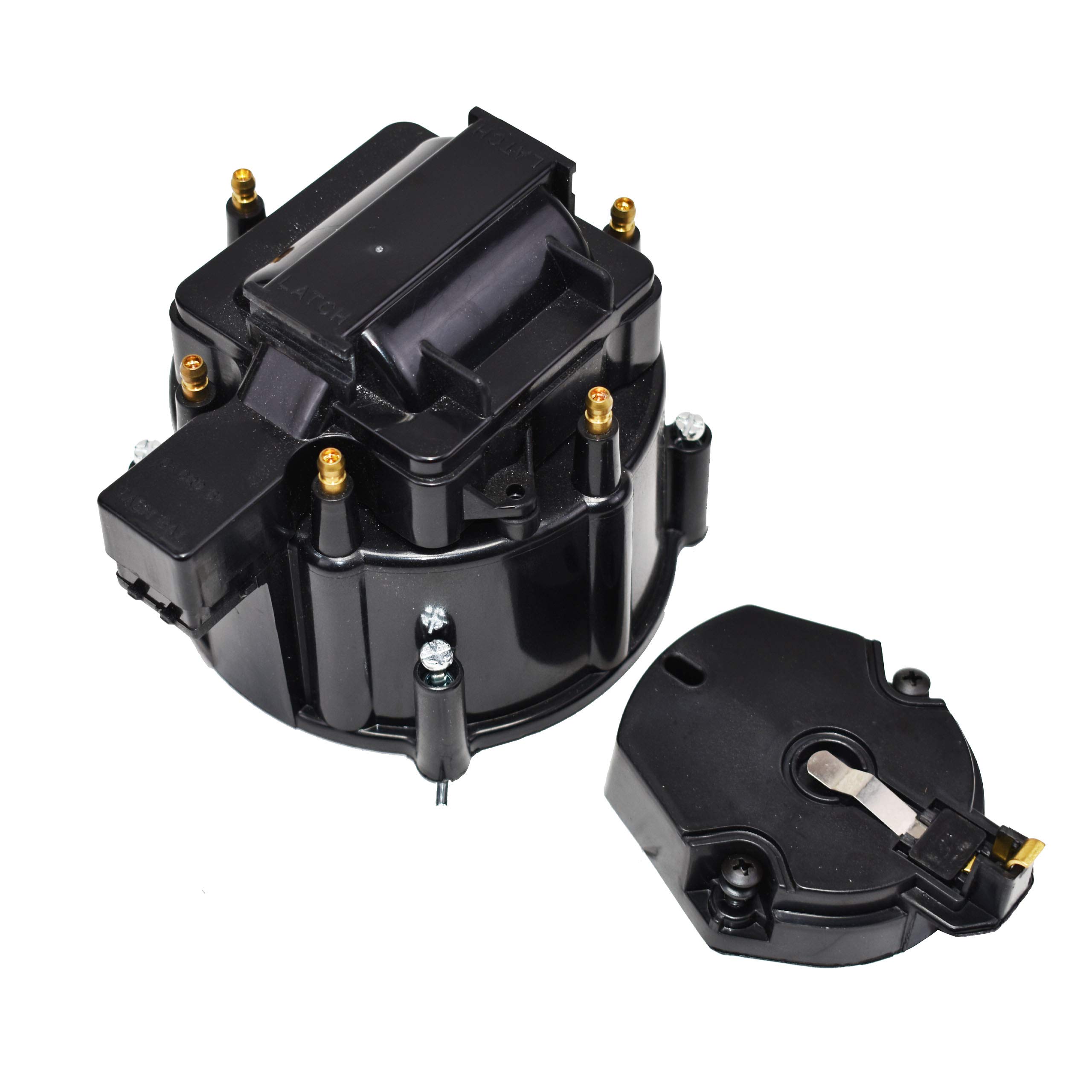 High-Performance HEI Distributor 6-Cylinder Tune-Up Kit with 65k Volt Ignition Coil (Black) - Compatible with GM, Chevy, Ford - Perfect for Engine Restoration & Classic Car Upgrades