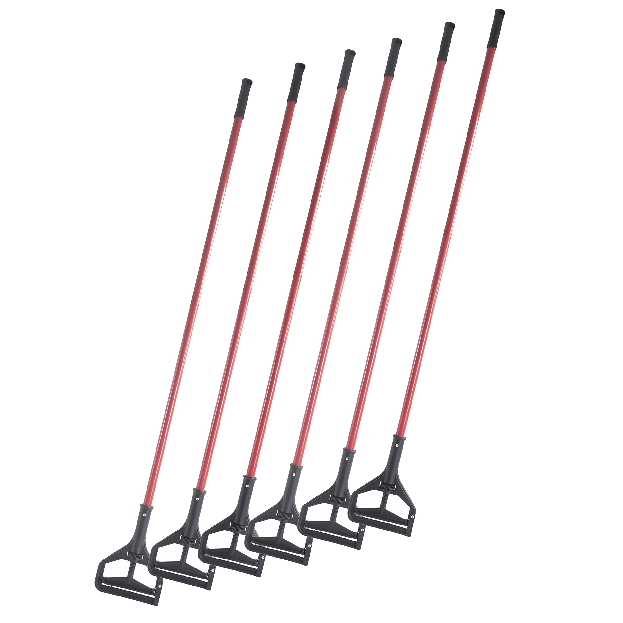 Heavy Duty Quick-Change Mop Handle 60in - 6 Pack for Floor Cleaning