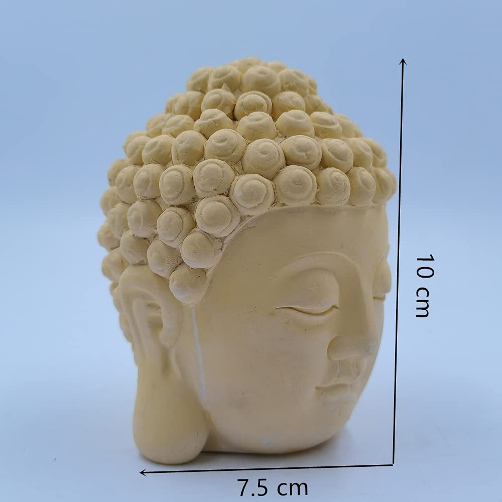 Large Buddha Head Candle Mold - Scented Wax & Aroma Gypsum Resin Craft Decor Silicone Molds for DIY Candle Making - Perfect for Home Decor, Meditation Spaces, and Spiritual Gift Giving