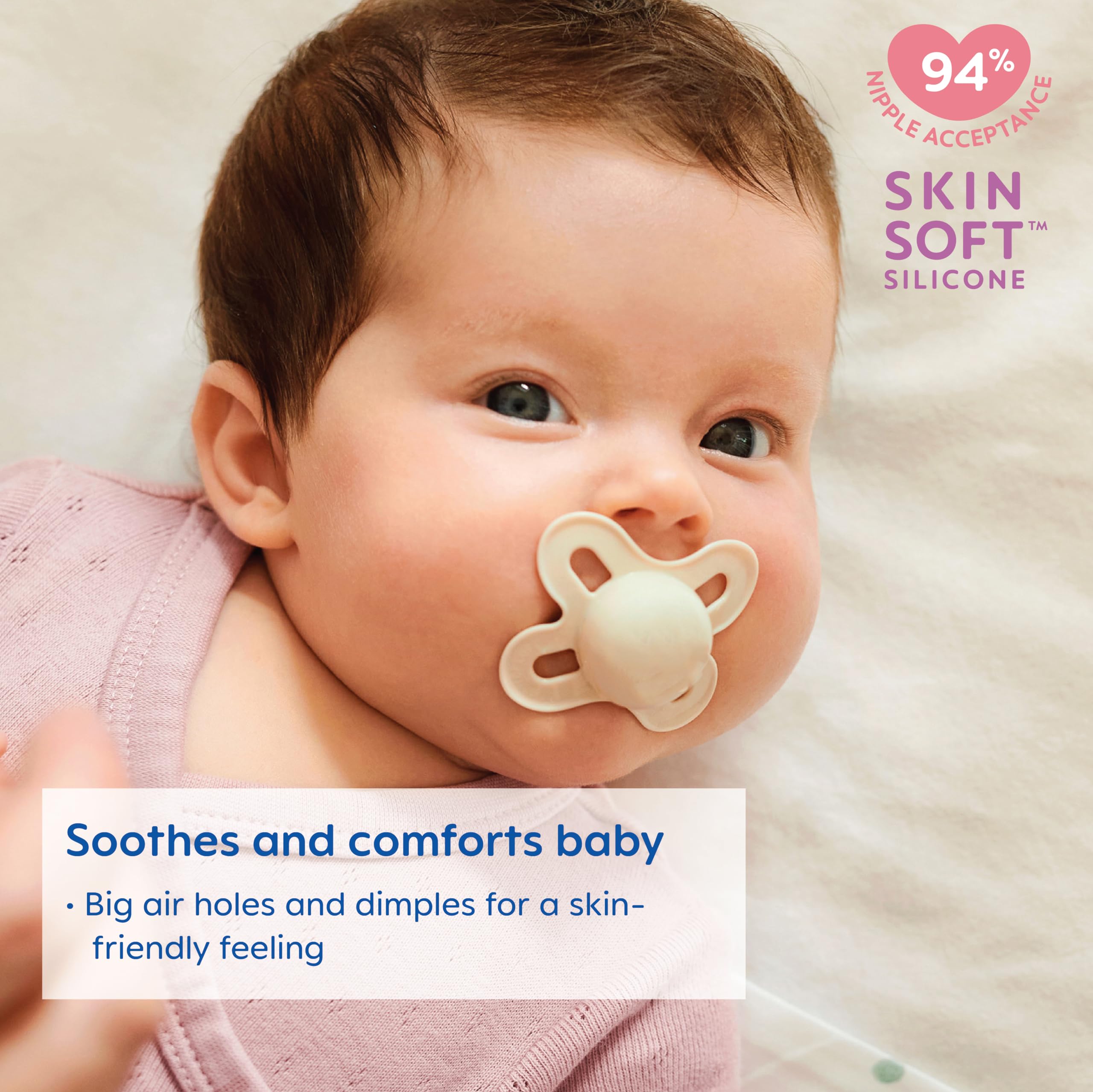 MAM Original Start Matte Baby Pacifiers for Newborns 0-3 Months - BPA-Free Silicone Soothers with Sterilizer Case (2-Pack) - Pediatrician Recommended, Easy to Clean - Perfect for Daycare, Travel & Soothing Fussy Babies