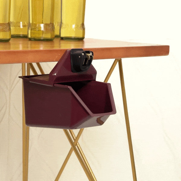Premium Bar Lux Red Bottle Cap Catcher with Built-in Bottle Opener - 9
