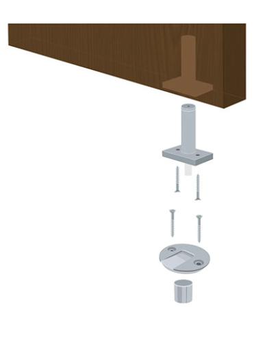 Ghostop GS300XD Heavy Duty Hidden Door Stop - Durable Floor Mounted Door Holder for Home, Office & Commercial Use - Prevents Door Damage & Noise