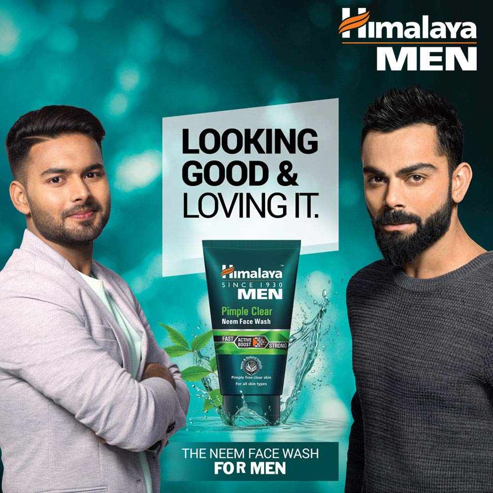 Himalaya Men Pimple Clear Neem Face Wash & Intense Oil Clear Lemon Face Wash 100ml - Acne Treatment & Oil Control for Men - Daily Skincare Routine for Clear & Healthy Skin