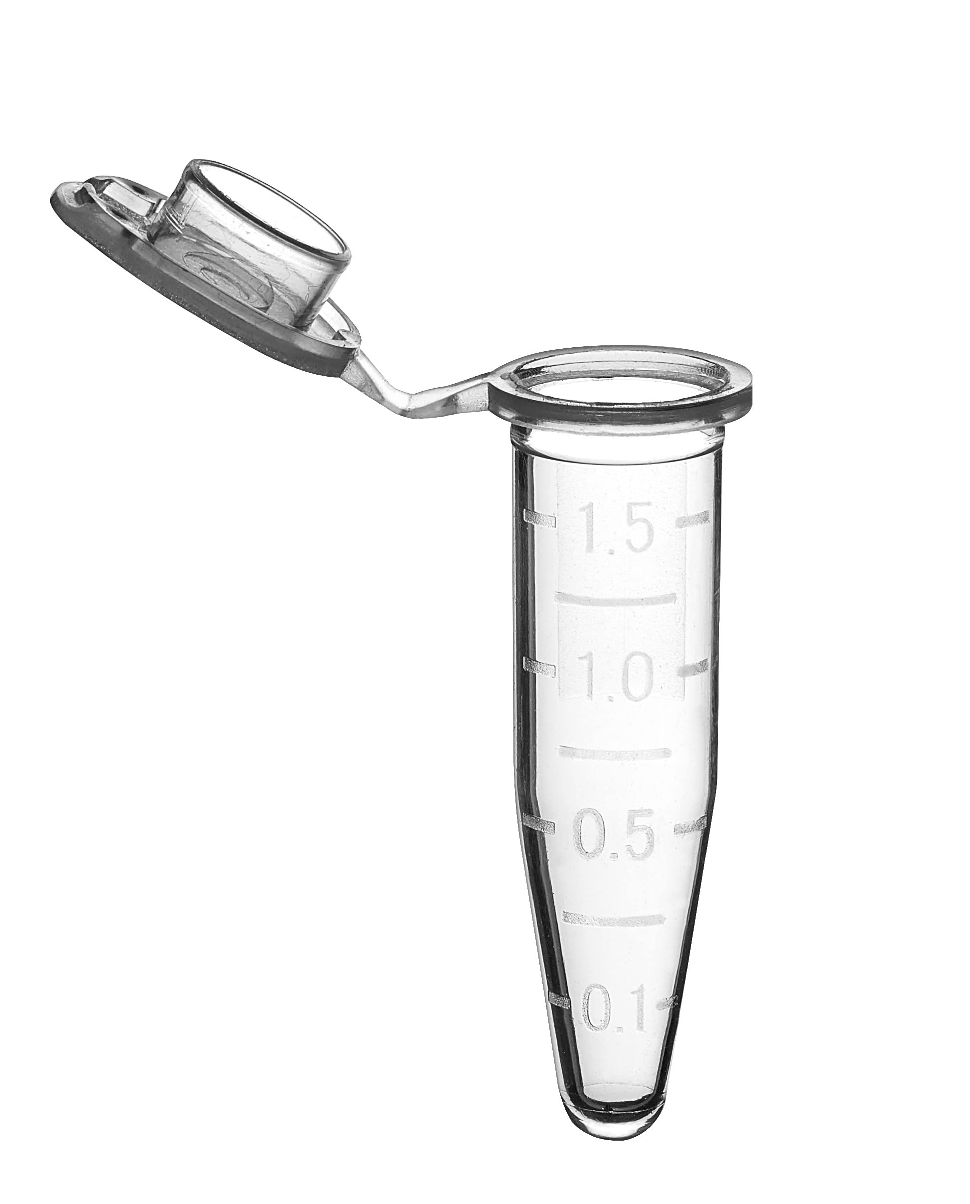 1.7ml Microcentrifuge Tubes with Hinged Cap - 500pk (50 Self-Standing Bags, 10 Sterile Inner Bags) for Lab Research, DNA/RNA Storage & Sample Processing
