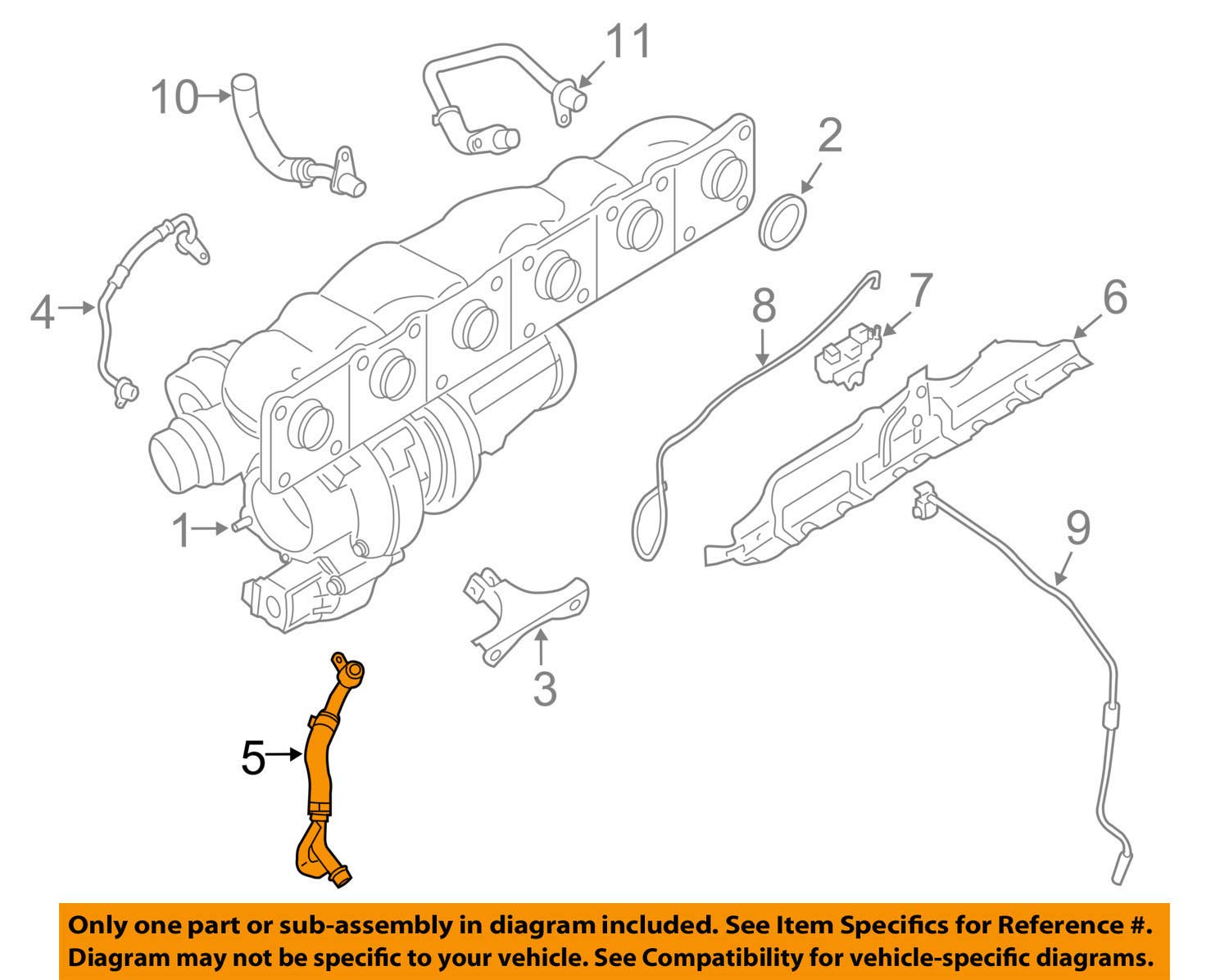 BMW 11-42-7-585-403 Oil Pipe Outlet Replacement Part (111060) - 1 Pack - Genuine OEM Engine Oil Line Connector for BMW Vehicles - Perfect for DIY Car Repairs & Maintenance