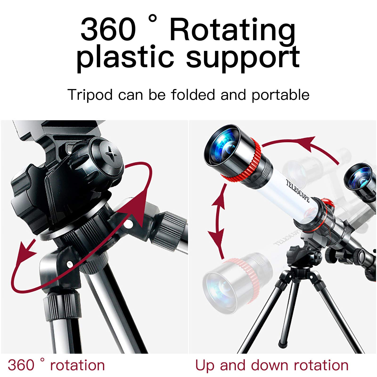 Best Beginner Astronomy Telescope for Kids & Students - High Power Refraction Telescope with Tripod, Portable Monocular Space Observation Scope - Perfect for Backyard Stargazing, School Science Projects & Outdoor Exploration