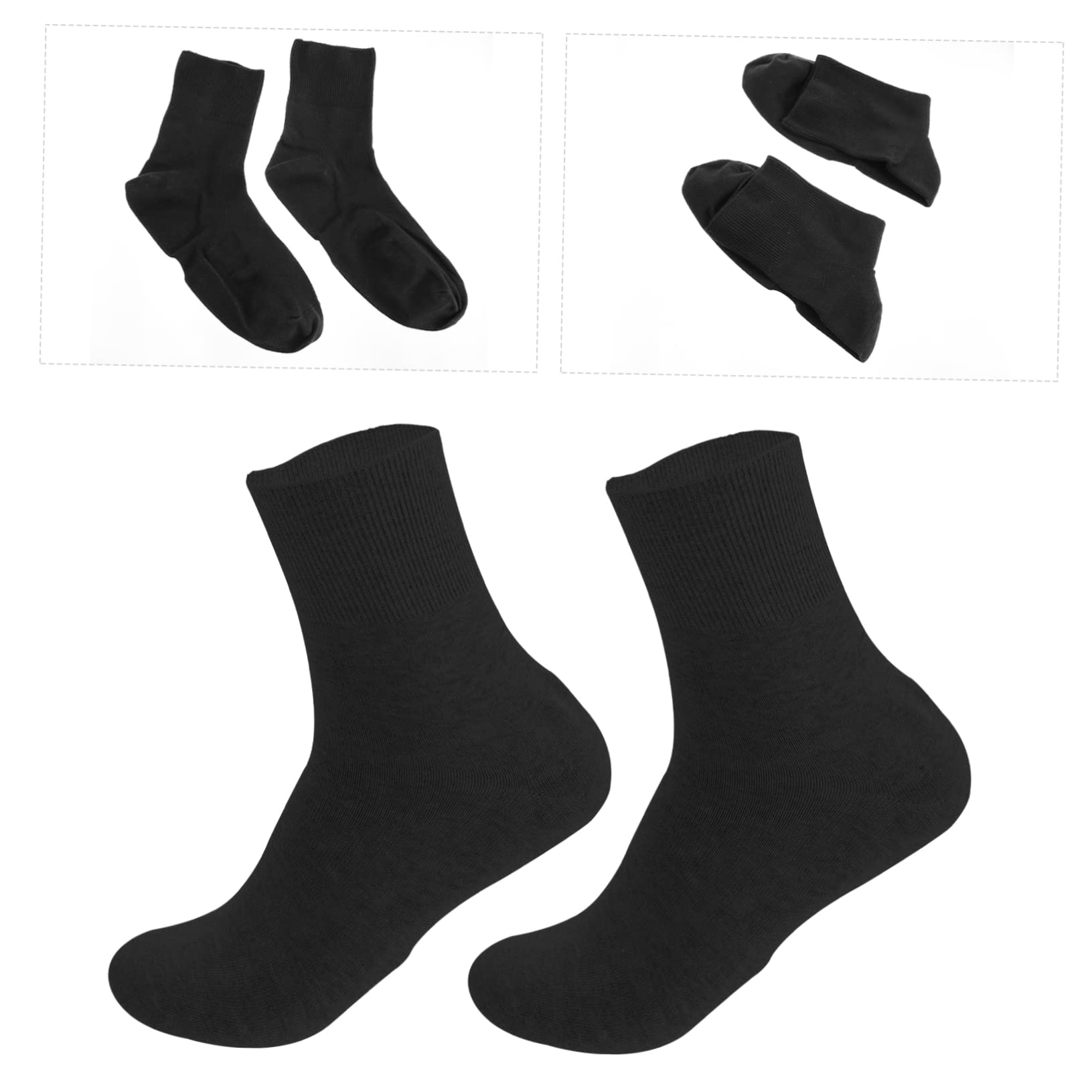 Beavorty Men's Cotton Socks for Cracked Heels & Rough Skin - Moisturizing & Softening Socks for Dry Feet Care - Ideal for Daily Wear, Work & Home Comfort