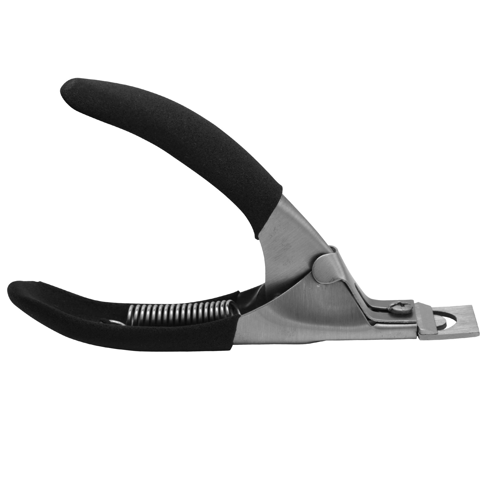 Professional Acrylic Nail Clipper & Cutter - False Artificial Nail Trimmer for Manicure & Pedicure - Black & Silver Design - Perfect for Salon, Home Use & DIY Nail Art