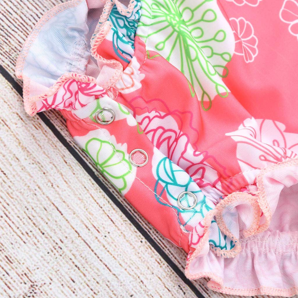 Girls' Swan Print One-Piece Swimsuit with Ruffle Trim - Toddler Bathing Suit for Beach, Pool & Summer Water Play