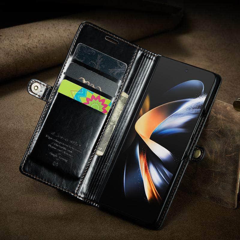 Samsung Galaxy S23 Plus Leather Flip Wallet Case with Card Holder & Kickstand - Slim Protective Cover for Everyday Use & Travel