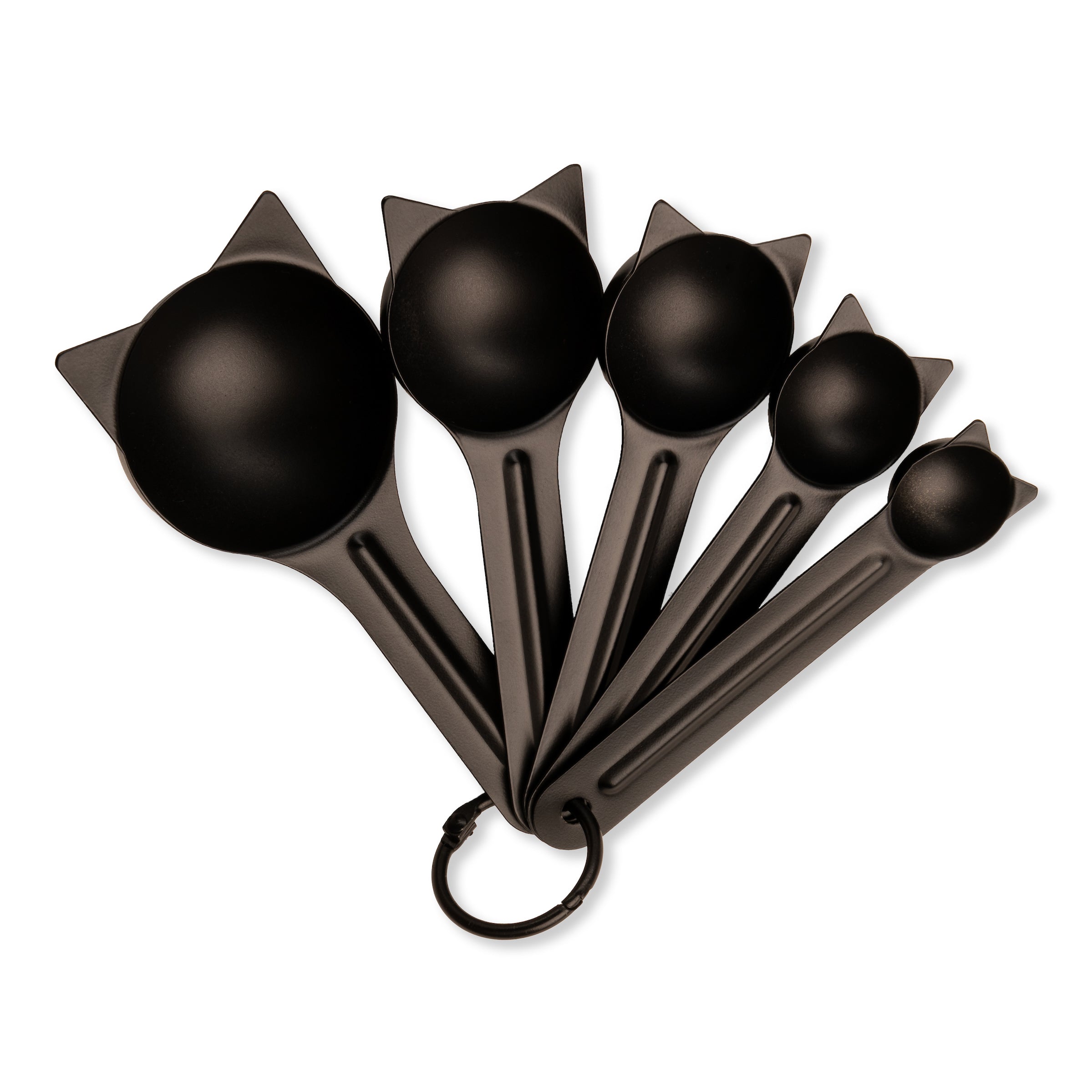 Premium Stainless Steel Cat-Shaped Measuring Spoons Set - 5-Piece for Baking, Cooking & Coffee - Perfect for Cat Lovers & Kitchen Decor