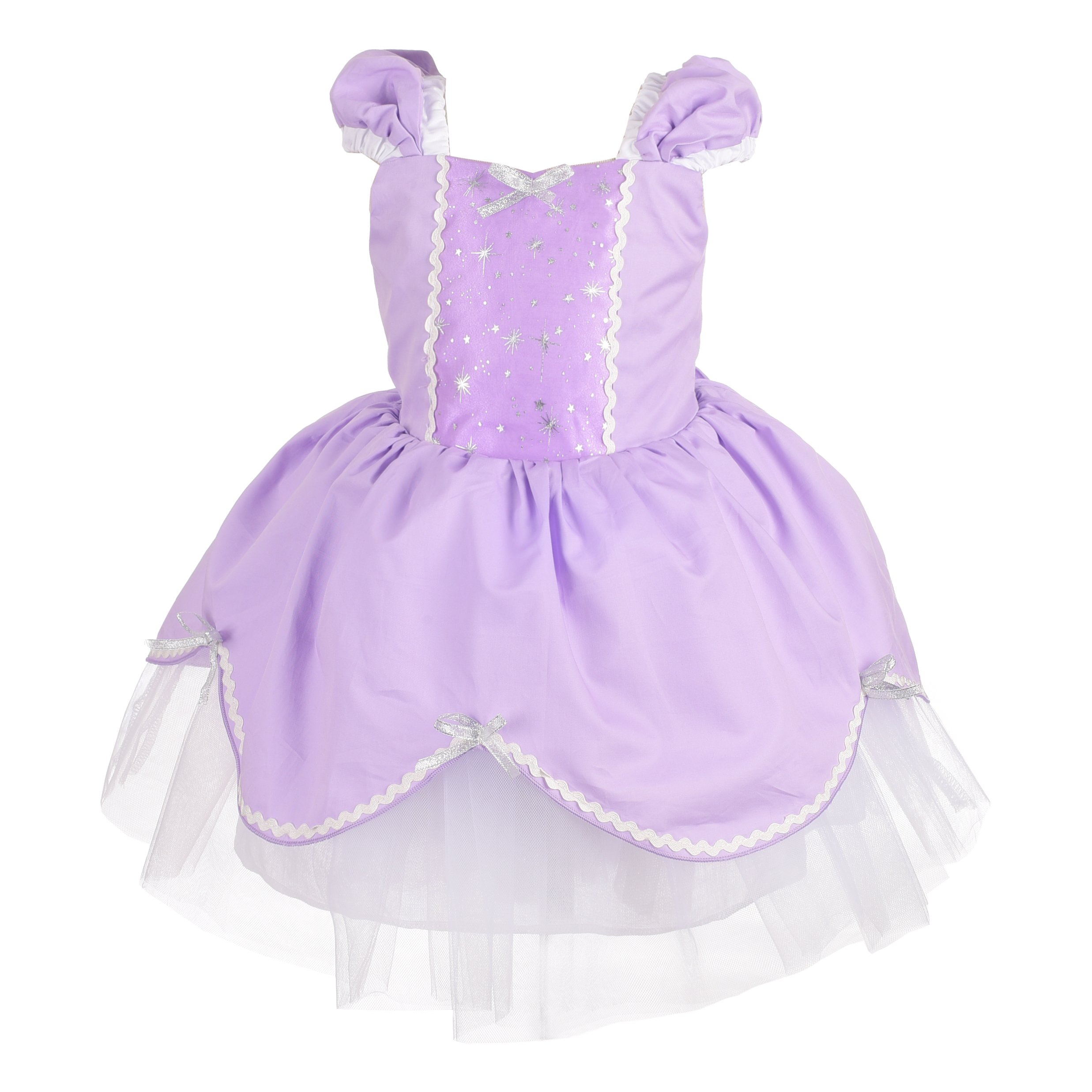 Princess Costume for Baby & Toddler Girls - Fancy Dress Up Outfit with Accessories in Yellow, Pink & Purple | Perfect for Birthday Parties, Halloween & Dress-Up Play