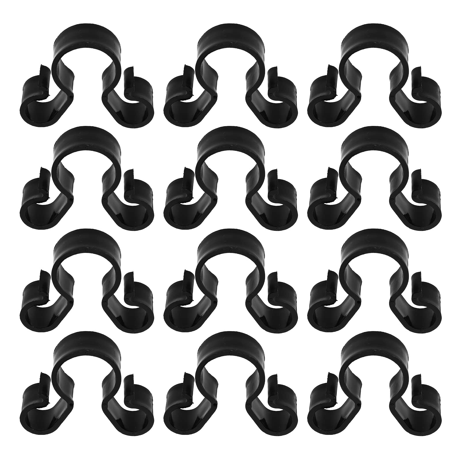 12 Pcs Dual-Hole Champagne Bottle Clips - Black Wine Bottle Decorations with Candle Holders for Birthday Party, Wedding & Anniversary Celebrations - Perfect for Table Centerpieces and Event Decor
