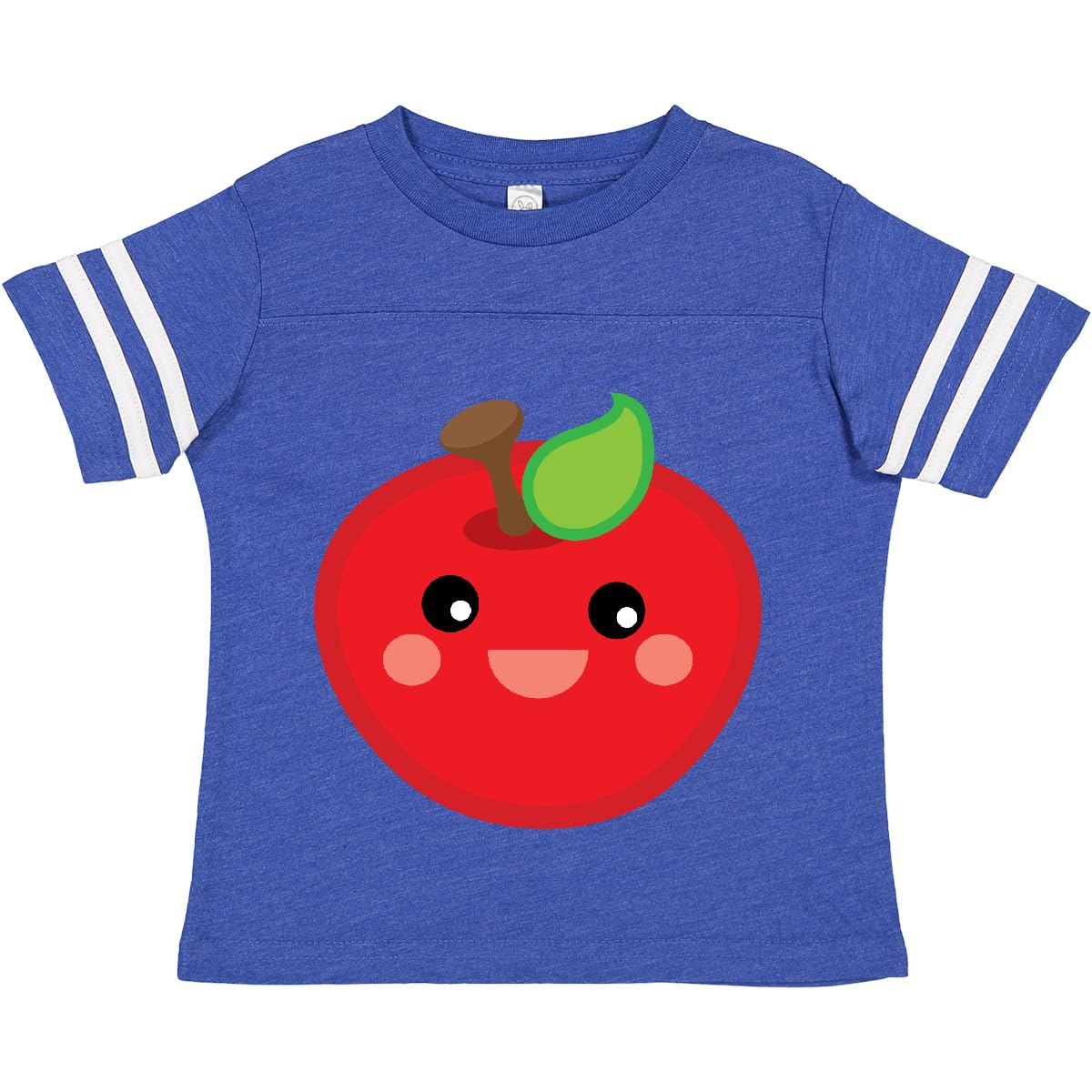 Inktastic Smiling Apple Toddler T-Shirt - Cute Kids Graphic Tee for Boys & Girls - Soft Cotton Short Sleeve Shirt - Perfect for Playdates, Daycare & Family Photos