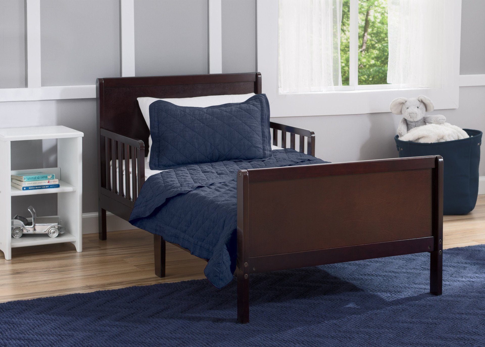 Stylish and Safe Toddler Bed for Kids - Comfortable & Durable Wooden Toddler Bed for Boys and Girls - Perfect for Nursery, Bedroom, or Daycare Use
