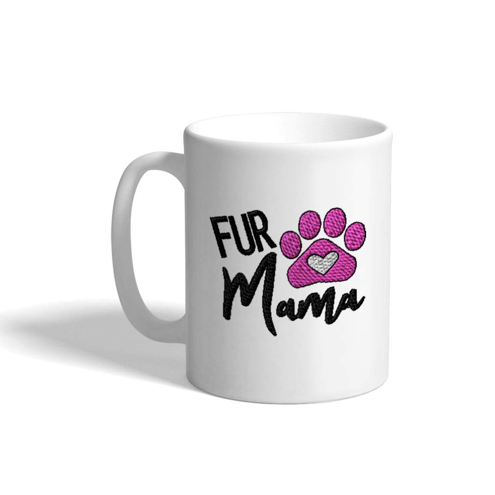 Funny Ceramic Coffee Mug with Paw Print - 11oz Cute Pink & White Tea Cup for Cat Lovers - Perfect Gift for Pet Moms & Coffee Lovers at Home or Office