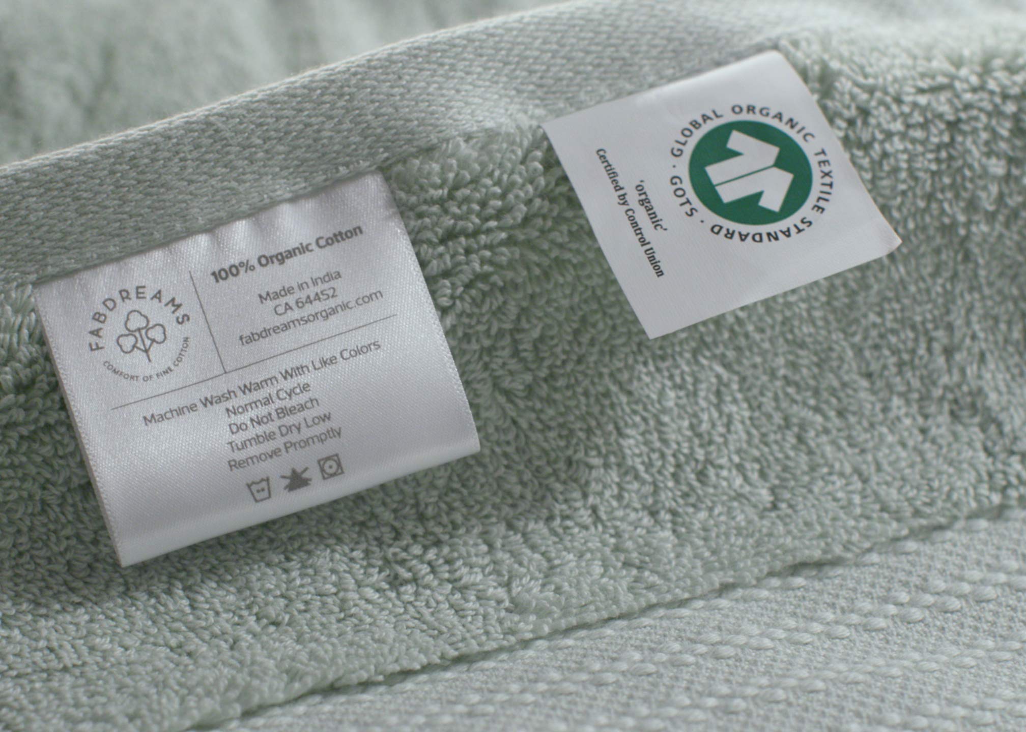 Premium 100% Organic Cotton Bath Towel Set - 6 Piece Luxury Hotel & Spa Quality Towels (2 Bath, 2 Hand, 2 Washcloths) | GOTS Certified | 700 GSM Ultra Soft | 30x56 & 16x30 & 13x13 Inches | Eco-Friendly Green | Perfect for Bathroom, Spa, Gym & Guest Use