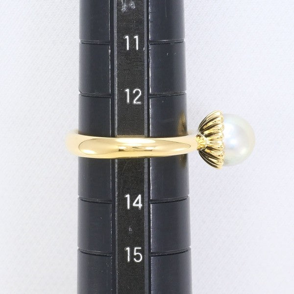 18K Yellow Gold Akoya Pearl Ring for Women - Elegant Japanese Cultured Pearl Jewelry - Perfect for Weddings, Anniversaries & Special Occasions