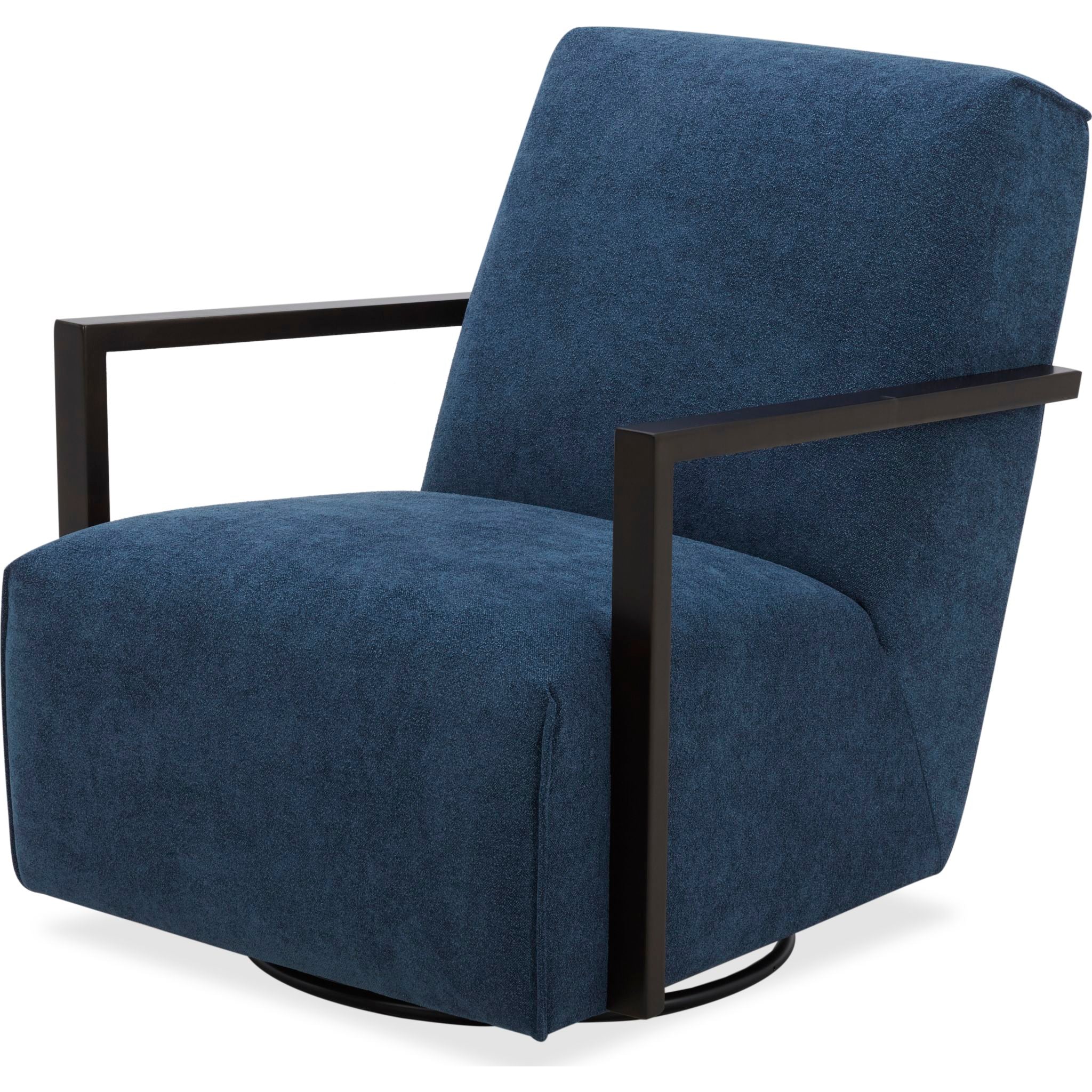 Blanca Swivel Chair - Modern Velvet Upholstered Accent Chair with 360° Rotation, Elite Indigo Blue - Perfect for Living Room, Bedroom, or Office Decor