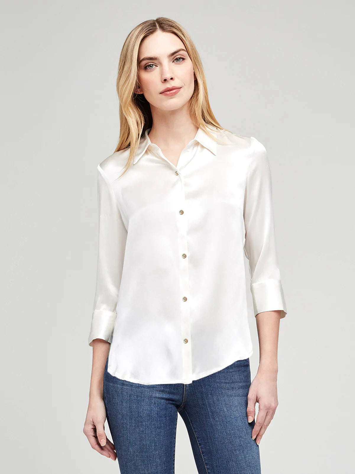 L'Agence Women's Dani Blouse - Elegant Flowy Top for Casual & Office Wear | Perfect for Date Nights & Business Meetings