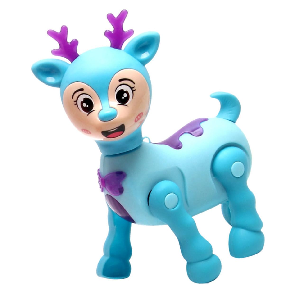 Vaguelly 1 Set Cute Deer Plush Walking Leash Toy - Soft Glow in The Dark Baby Doll Accessories for Toddlers Kids Travel & Car Decor | Perfect for Nursery Room, Stroller, Crib & Playtime