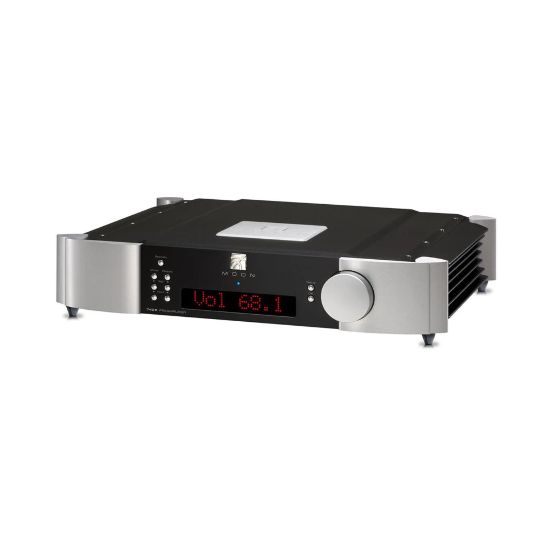 MOON 740P High-Fidelity Stereo Preamplifier - Professional Audio Equipment for Home Theater & Recording Studio (Black/Silver Two-Tone Finish) | Perfect for Audiophiles, Music Producers & Hi-Fi Enthusiasts