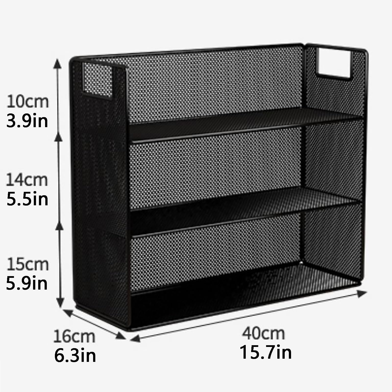 Multi-Layer Desktop Bookshelf Organizer - Black 40