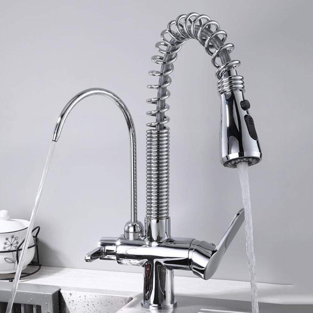 3-in-1 Brass Water Filter Tap with Hot & Cold Mixer - Direct Drinking Pure Water Spring Faucet for Kitchen Sink - Perfect for Home, Office, and RV Use
