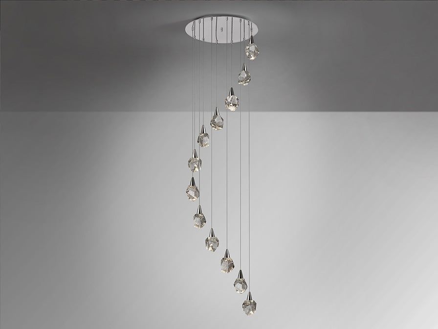 Aquaria Lamp 12L - Modern Matt Gold & Chrome LED Table Lamp for Bedroom, Living Room, Office | Energy Efficient Lighting for Home Decor & Workspace Ambience