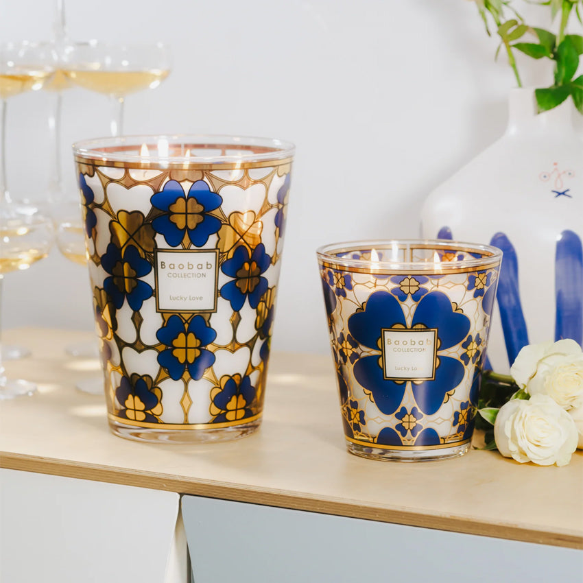 Baobab Collection Lucky Love Scented Candle - Luxury Home Fragrance for Romantic Ambiance, Gifts & Relaxation