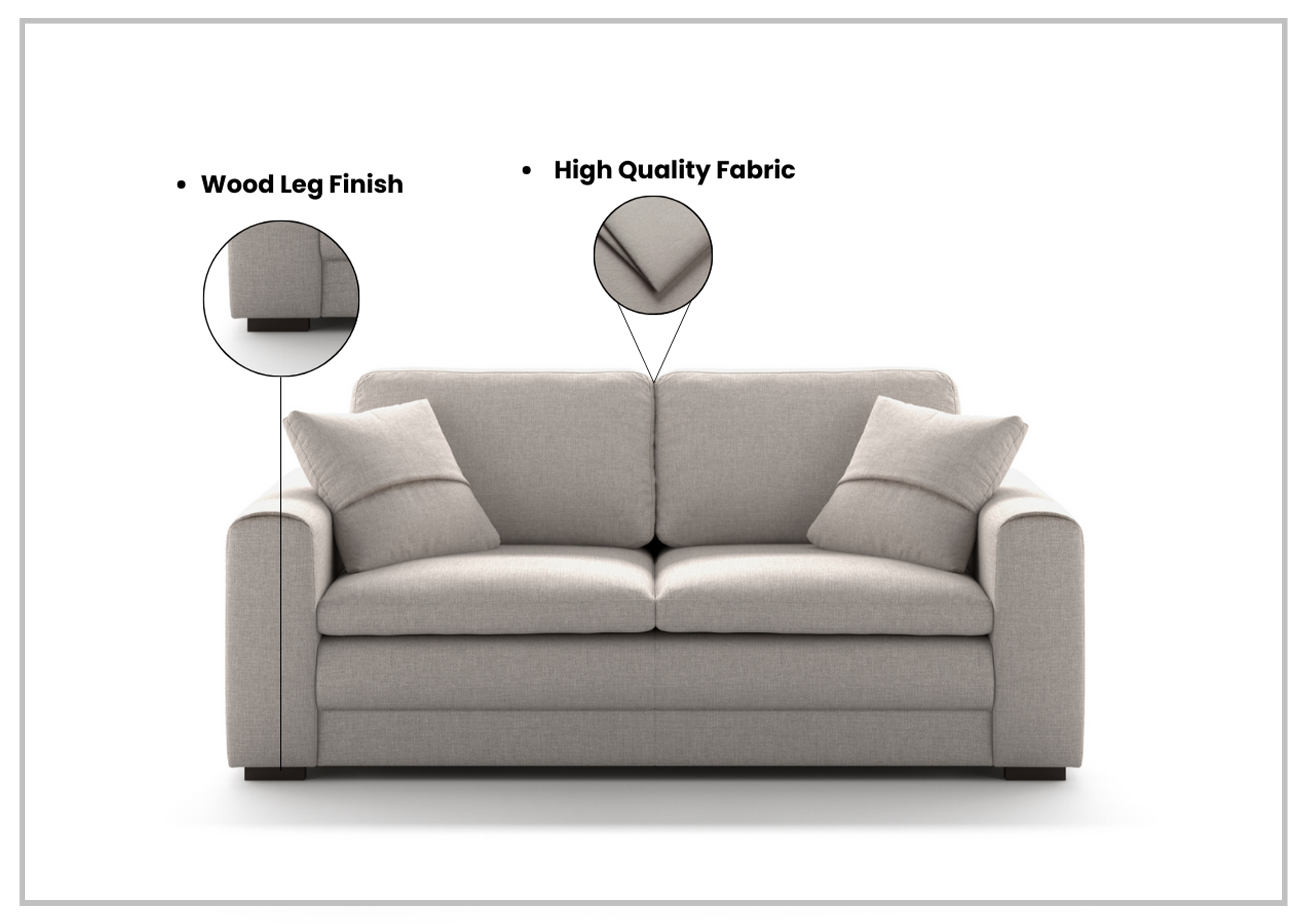Luonto Cove Sleeper Sofa with Pillow Top Plush Seating & One-Touch Hybrid Deluxe Mechanism - Convertible Bed for Small Spaces, Guest Room & Apartment Living