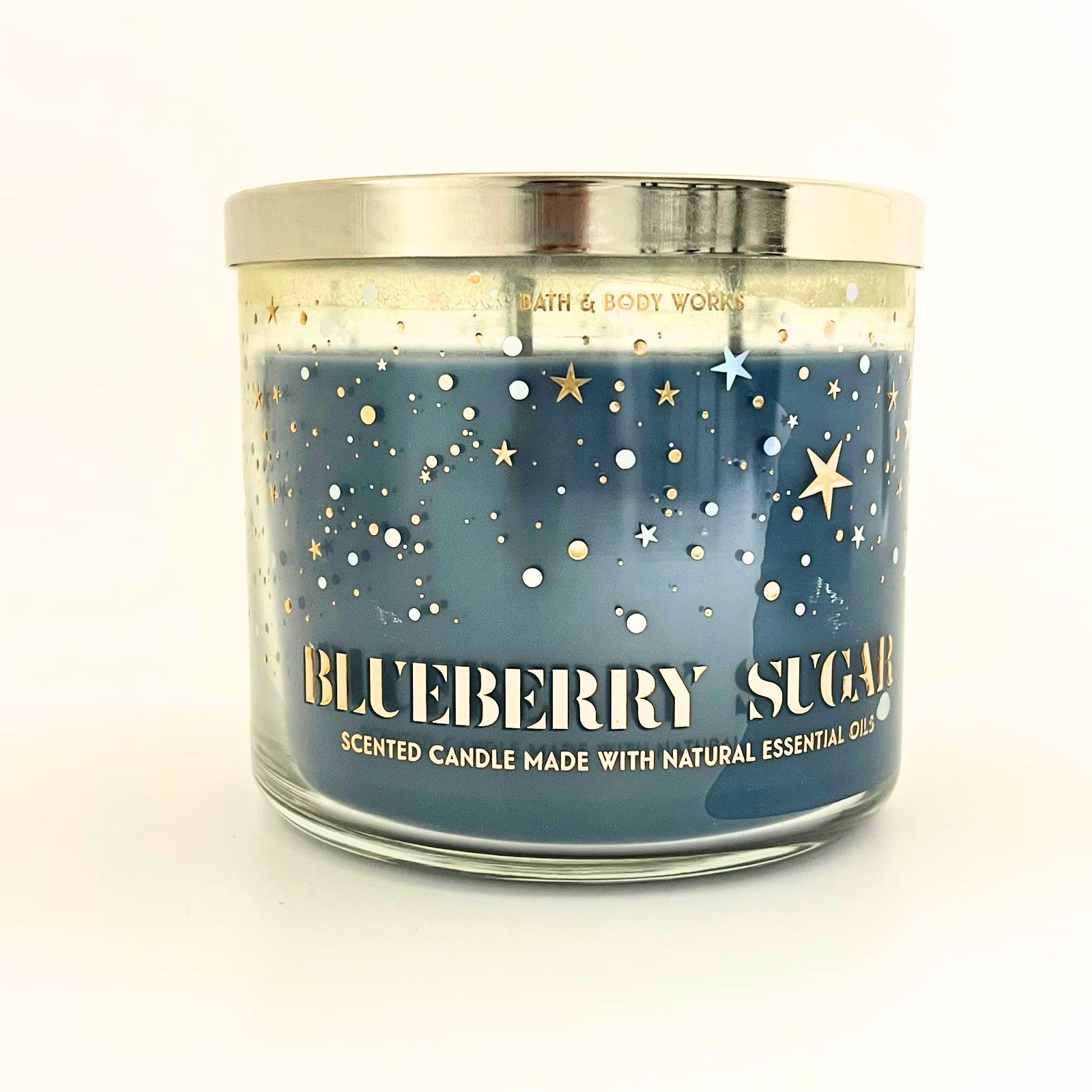Bath & Body Works Blueberry Sugar 3-Wick Candle 14.5 oz - Starlight Sky Scented Candle for Home, Relaxation & Gifts | 2021 Collection | Aromatherapy, Bedroom Decor, Romantic Ambiance